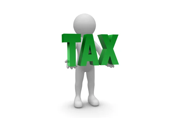 Man Holding Tax — Stock Photo, Image