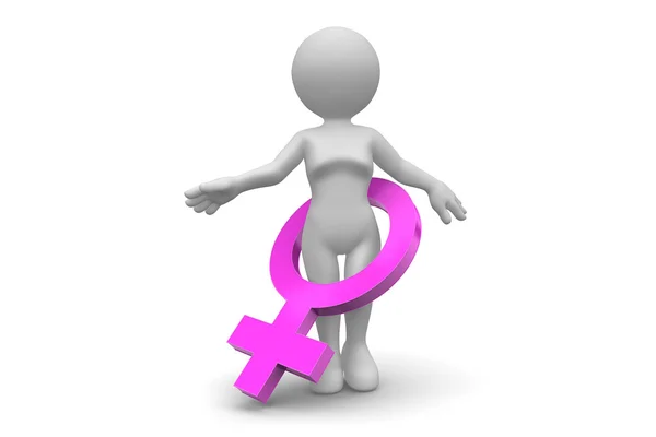 Woman and Female Symbol — Stock Photo, Image
