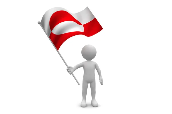 Greenland Flag — Stock Photo, Image