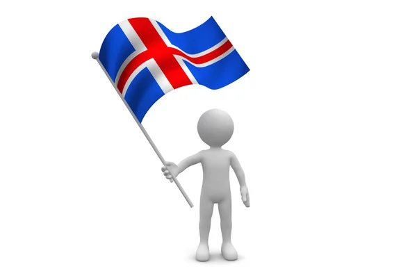 Bendera Islandia — Stok Foto