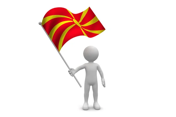 Macedonia bandiera — Foto Stock