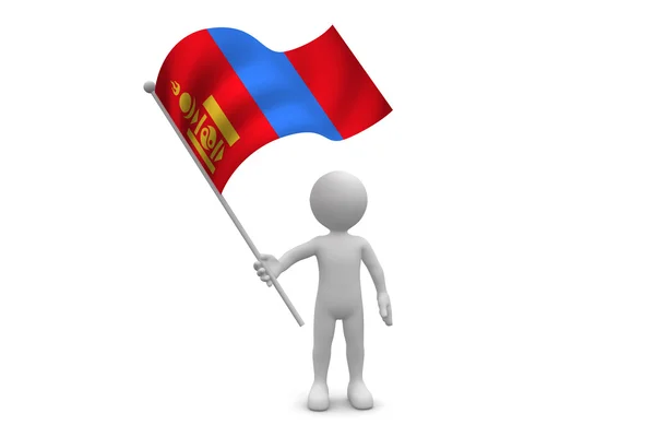 Mongolia Flag — Stock Photo, Image