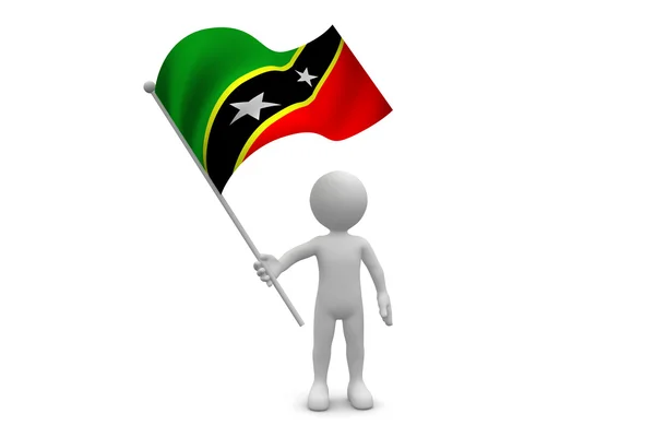 Saint Kitts og Nevis Flag – stockfoto