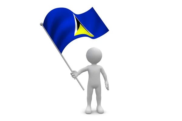 Saint Lucia Flag — Stock Photo, Image