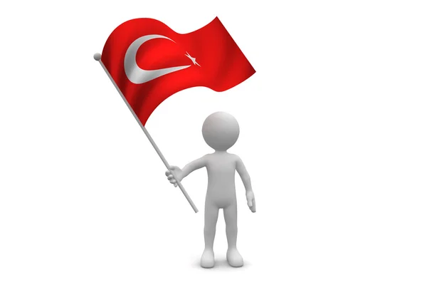 Turkiet flagga — Stockfoto