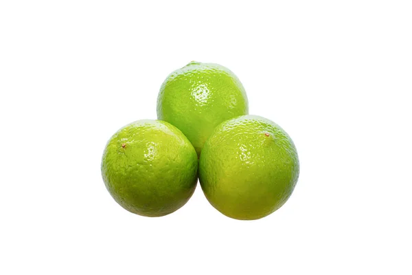 Φρέσκα Λεμόνια Απομονωμένα Λευκό Φόντο Χωρίς Σκιά Ιδανικό Limes Olated — Φωτογραφία Αρχείου