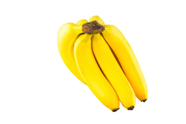 Вид Зверху Банани Ізольовано Білому Тлі Букет Бананів Зрізати Фрукти — стокове фото