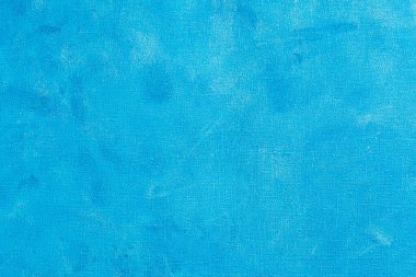 Mavi arka plan soyut. Boş mavi tuval Acrylic kaplama. Uzayı kopyala Pankart. Doku. Güzel Soyut Grunge Dekoratif Mavi Işık Stucco Duvarı. Sanat pürüzlü desen afişi.