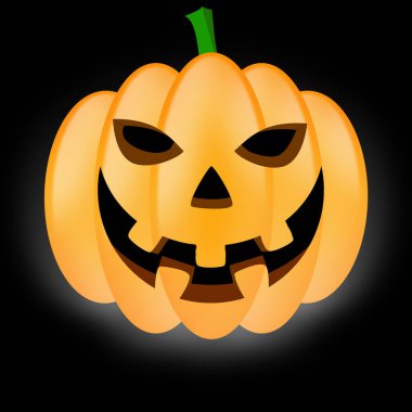 Siyah arkaplanda cadılar bayramı kabağı