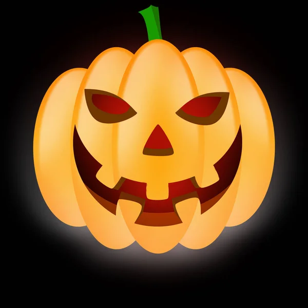 Vektor Halloween Pumpa Med Ljus Inuti Glad Halloween Pumpa Ansikte — Stockfoto