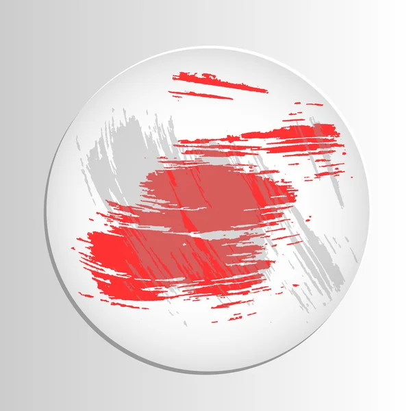 Formas grunge, rojo aislado sobre fondo blanco — Vector de stock