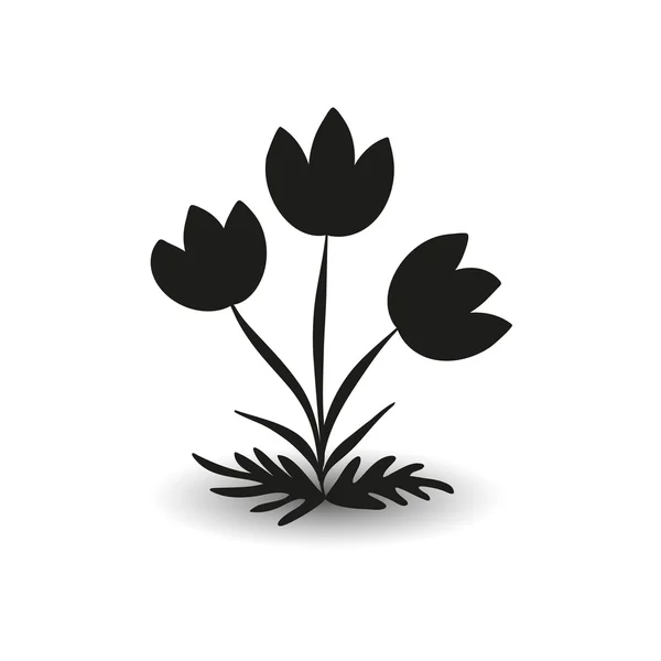 Patrón de flor vectorial sobre fondo blanco — Vector de stock