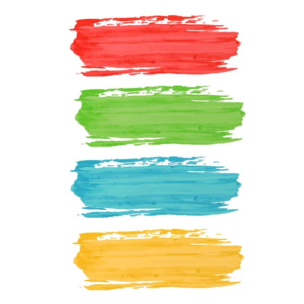 Suluboya boya konturları renkli kümesi — Stok Vektör
