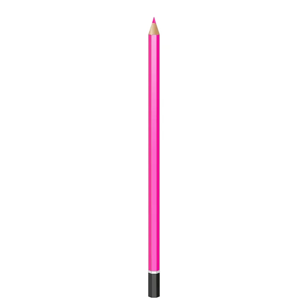 Bleistift in Graphit-Rosa. — Stockvektor