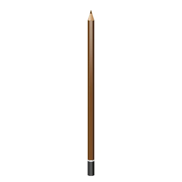 갈색 흑연 연필. — 스톡 벡터