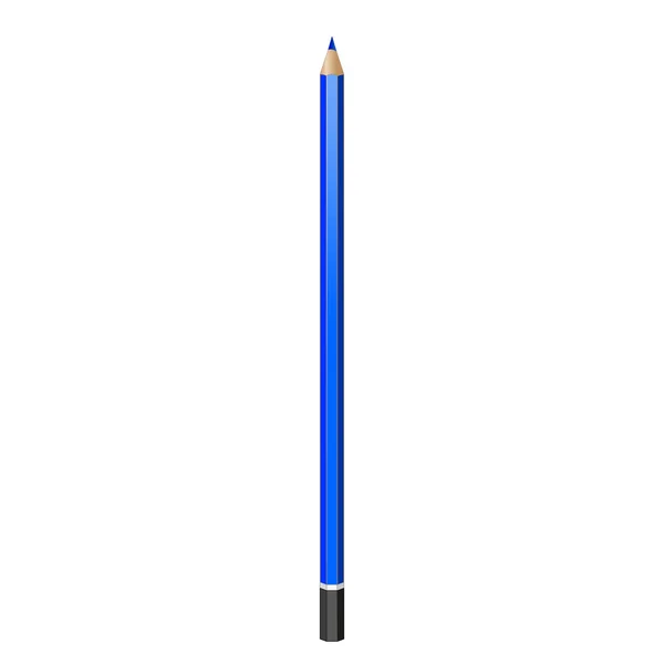 Lápiz azul de grafito . — Vector de stock