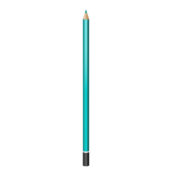 Graphite pencil. turquoise — Stock Vector