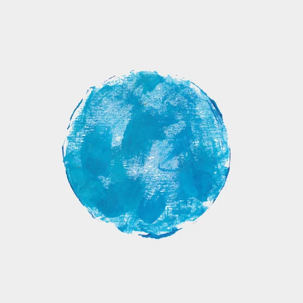 Point bleu rond de peinture. Texture acrylique vectorielle — Image vectorielle