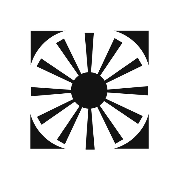 The symbol of the sun. Vector illustration, icon. — Stock Vector