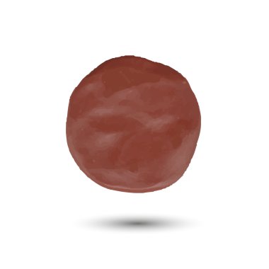 kahverengi clay.round nokta parçası.