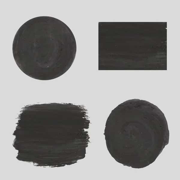 Mostrador cinza, texturas pretas de gesso, giz ou guache —  Vetores de Stock