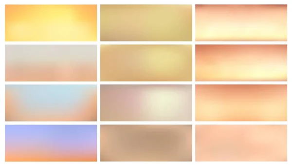 Vector Gran Conjunto Gradiente Fondo Colores Naturales Atardecer Amanecer Color — Vector de stock