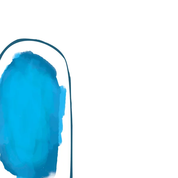 Ilustración Minimalista Una Composición Manchas Acuarela Azul Naranja Diseño Póster — Foto de Stock