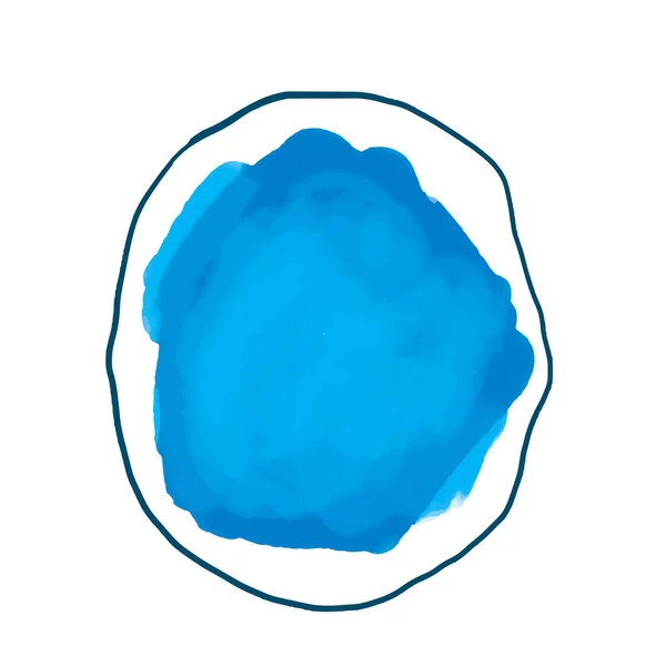 Egy Kék Festett Folt Egy Festett Keretben Poszter Tervezés Fedél — Stock Vector