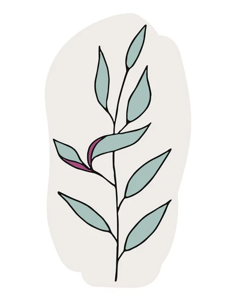 Planta de dibujo, diseño moderno. Diseño abstracto de Plant Art para impresión, portada, papel pintado. Ilustración vectorial — Vector de stock