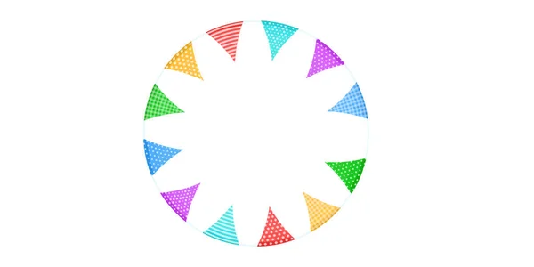 Frame Multicolored Flags String Vector Illustration — Stok Vektör
