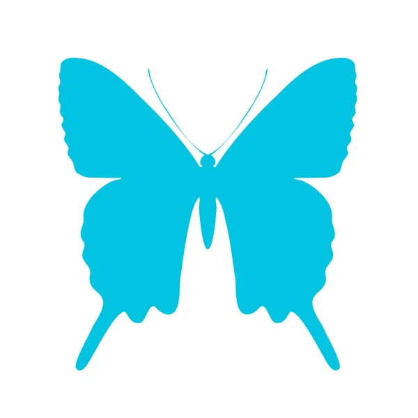 Colored Butterfly Silhouette Template Printing Vector Illustration Icon Butterfly Open — Vector de stock