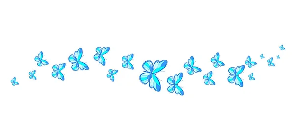 Flock Flying Butterflies Decoration Postcard Packaging Website Page Vector Illustration — Image vectorielle