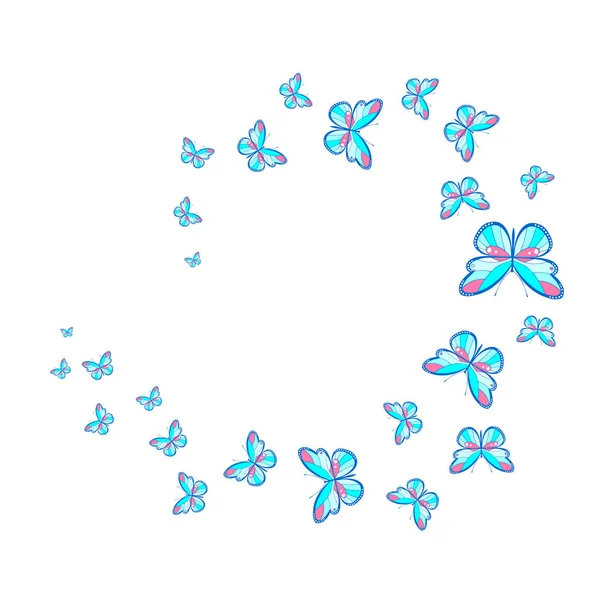 Flock Flying Butterflies Decoration Postcard Packaging Website Page Vector Illustration — Image vectorielle