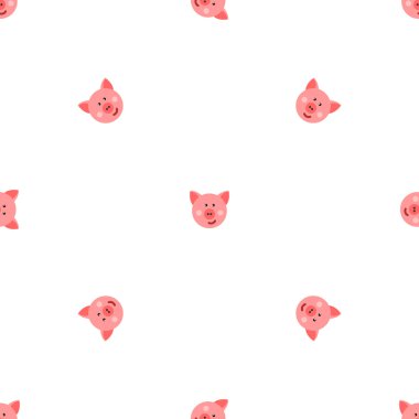 pigs vector seamless pattern clipart