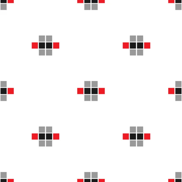 Tetris elements. Vector seamless pattern. — Stock Vector