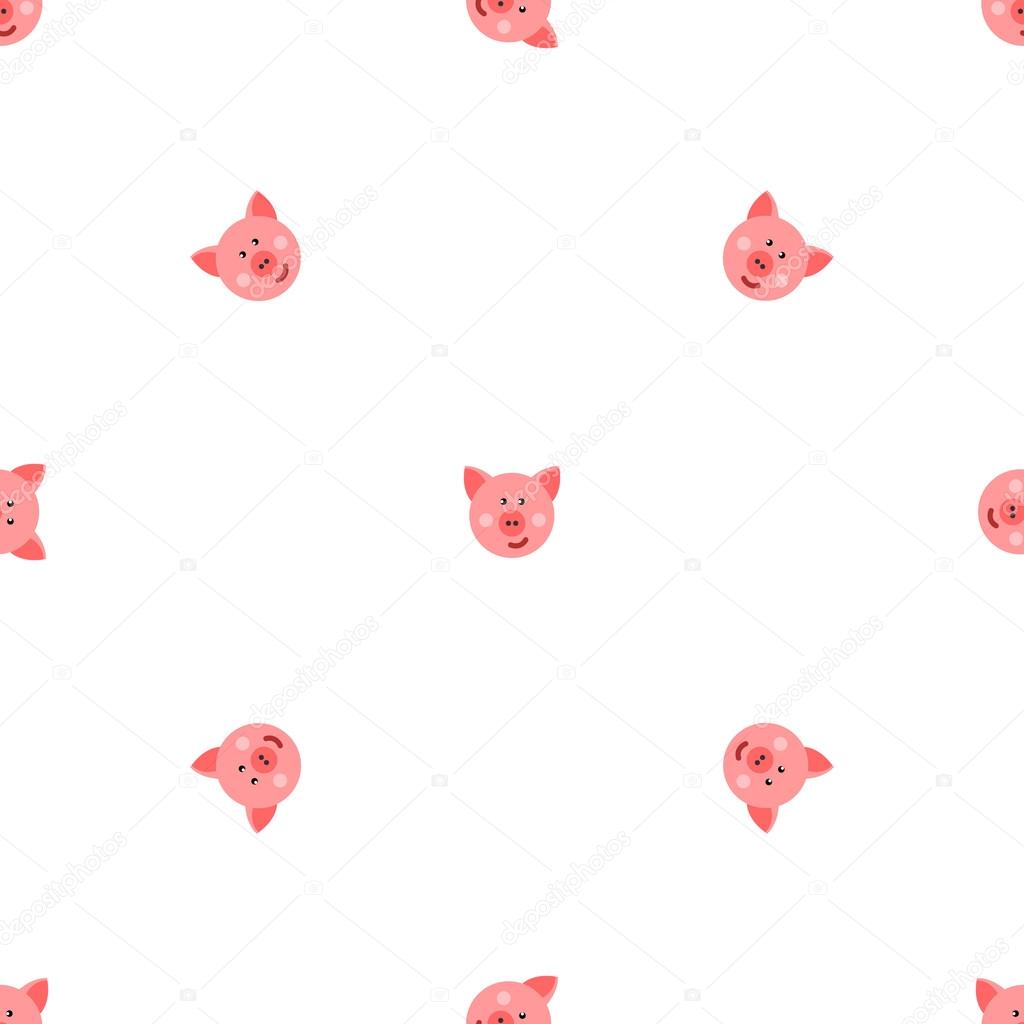 pigs vector seamless pattern