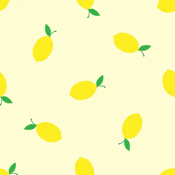 Acquerello modello senza soluzione di continuità con limoni sullo sfondo bianco. Illustrazione vettoriale. Sfondo disegnato a mano . — Vettoriale Stock