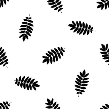 Sonbahar rowan yaprakları ile Seamless Modeli.