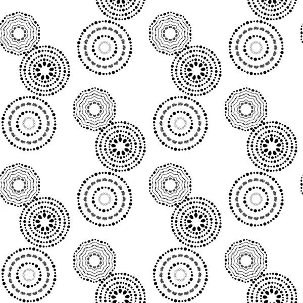 Seamless pattern with dotted circles. Vector repeating texture. — Stock Vector