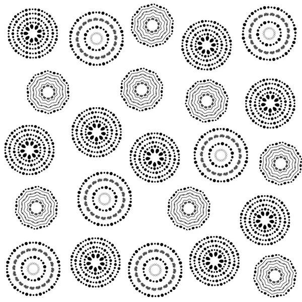 点線の円でのシームレスなパターン。反復テクスチャをベクトルします。. — ストックベクタ