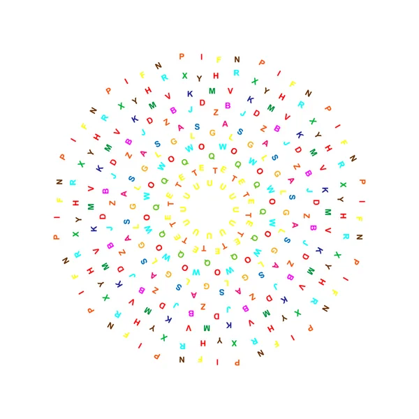 Cercle de lettres colorées . — Image vectorielle