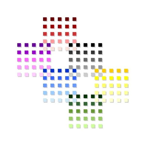 Renkli piksel — Stok Vektör