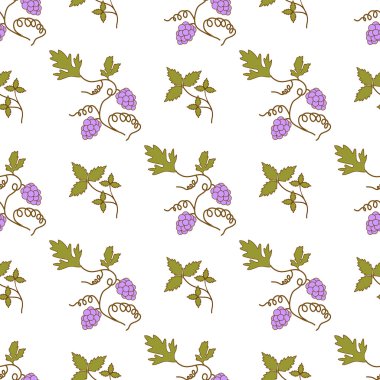 üzüm demet ile sorunsuz damask deseni