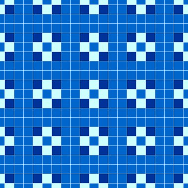 Kare mavi seamless modeli. Vektör arka plan