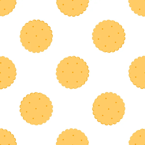 Seamless illustration, cookies crackers. — Vetor de Stock