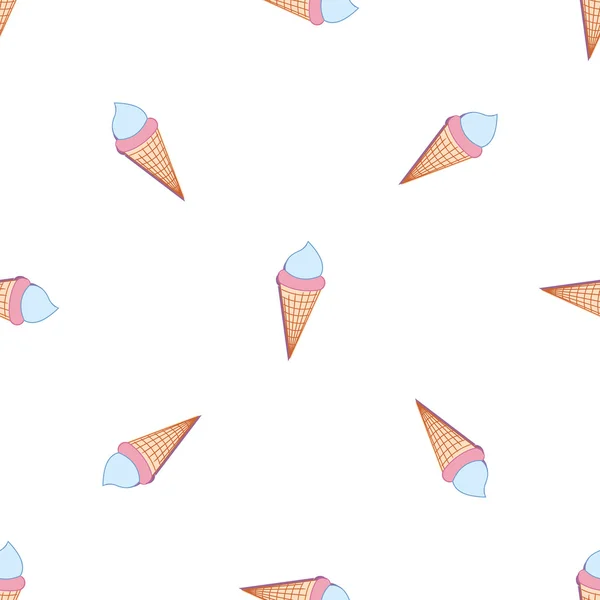 カラフルな溶融アイス クリームのシームレスなパターン — ストックベクタ