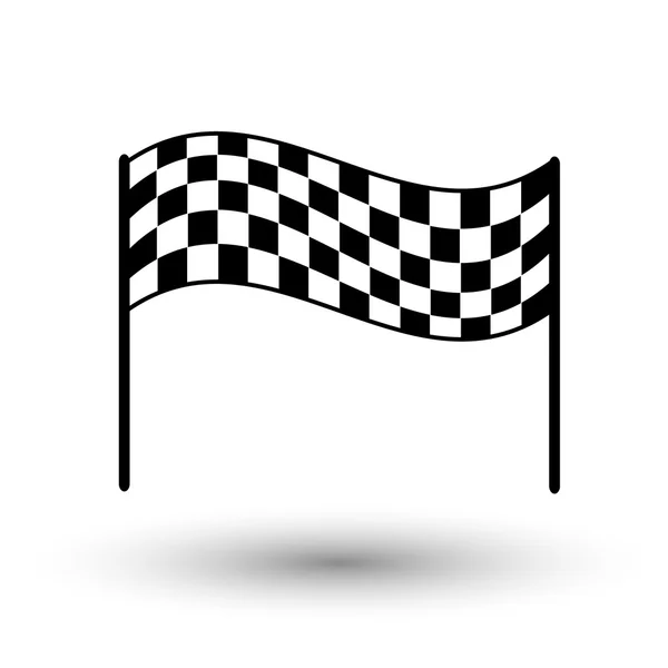 Bandera de inicio, bandera a cuadros, bandera de final — Vector de stock