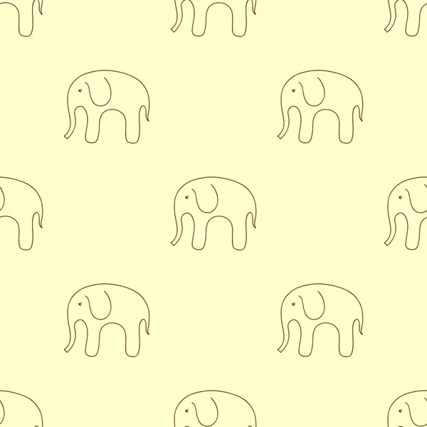 Padrão sem costura. Textura com elefantes . — Vetor de Stock