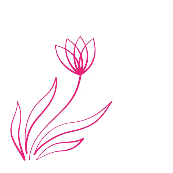 Zeichnung Blume auf Tafel Illustrationsvektor — Stockvektor