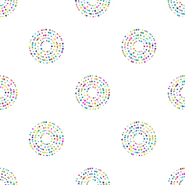 Patrón de círculos en colores de tendencia de moda — Vector de stock